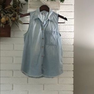 Abercrombie and Fitch Denim Button Down Tank Top